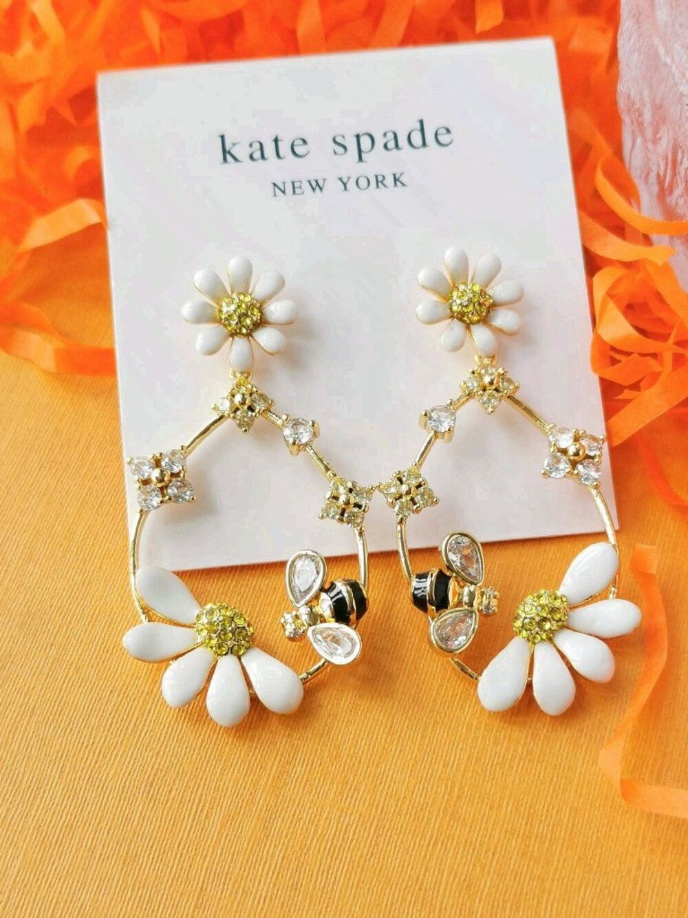 Kate Spade dazzling daisies hoops Earrings